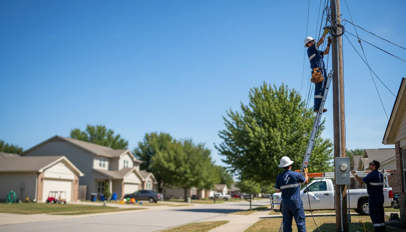 Residential electrician providing installation services in Lewisville, TX
